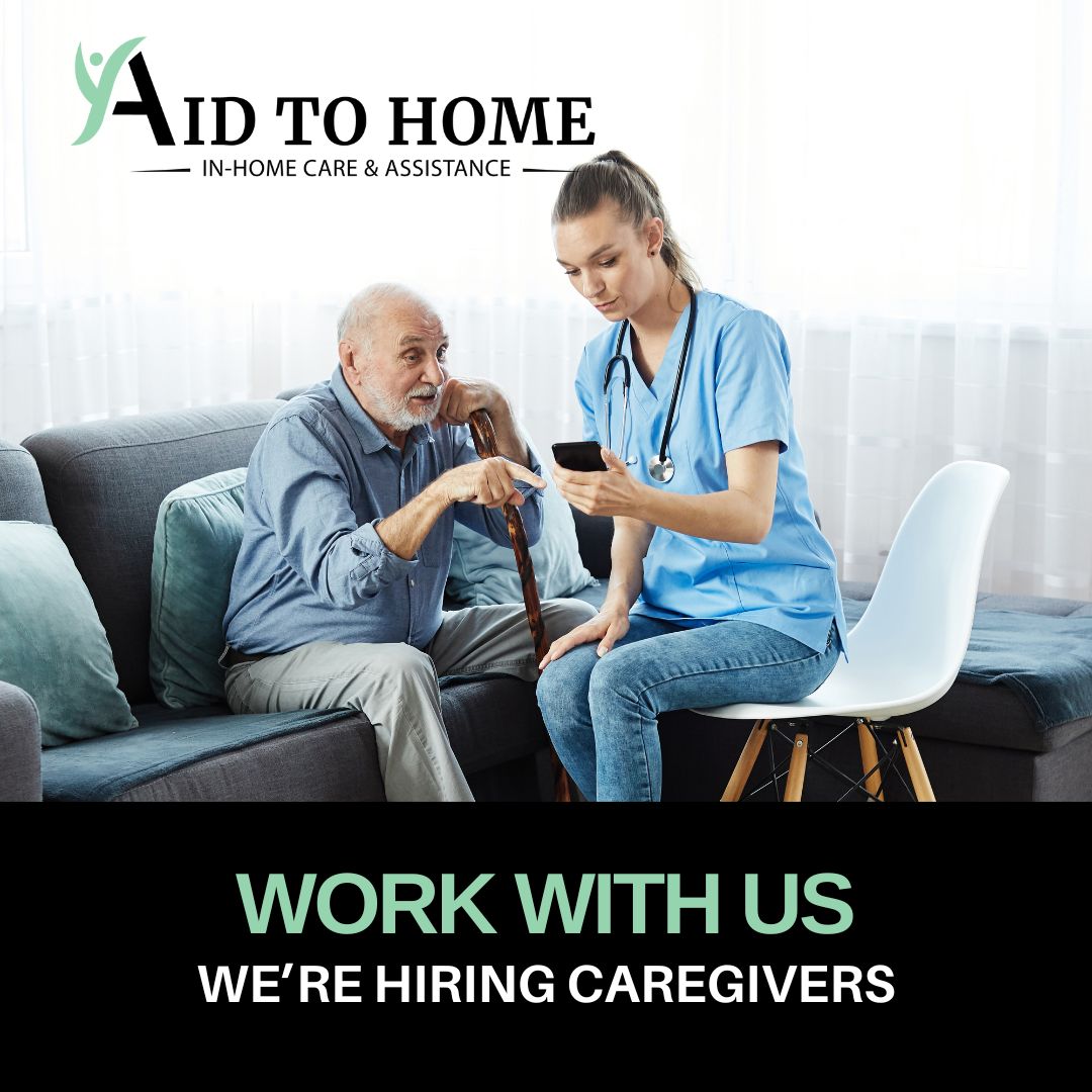 Careers Work with us. We're hiring caregivers. Aid to Home
